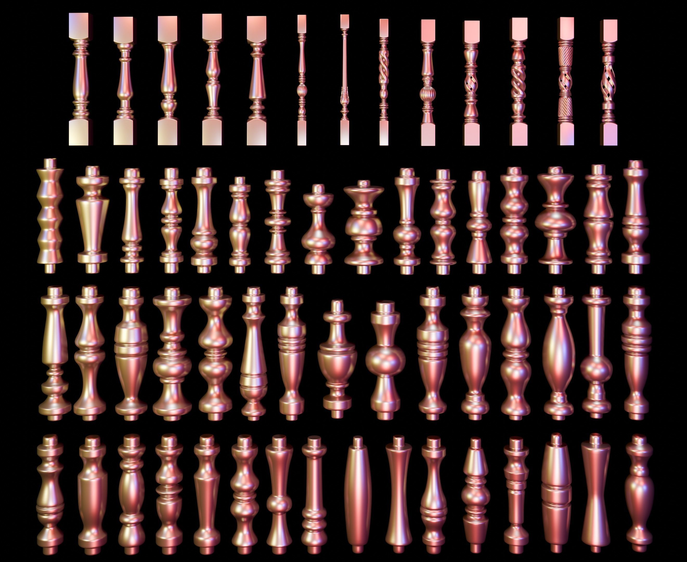 Balusters 60 3D model_4