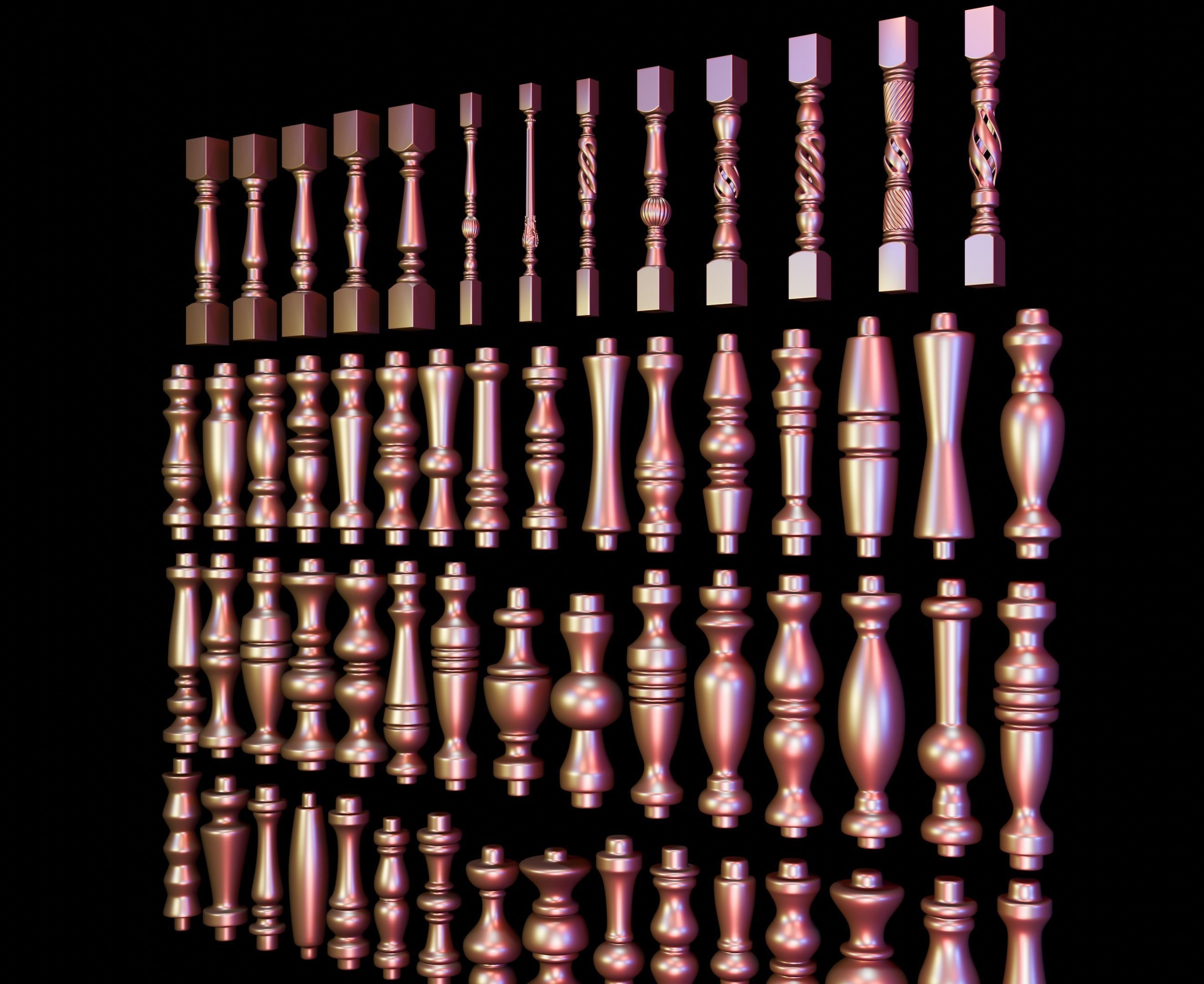 Balusters 60 3D model_3