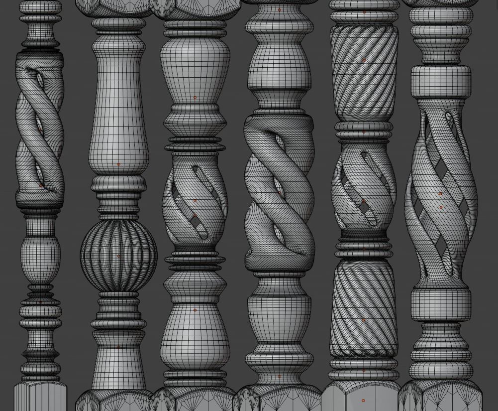 Balusters 60 3D model_7