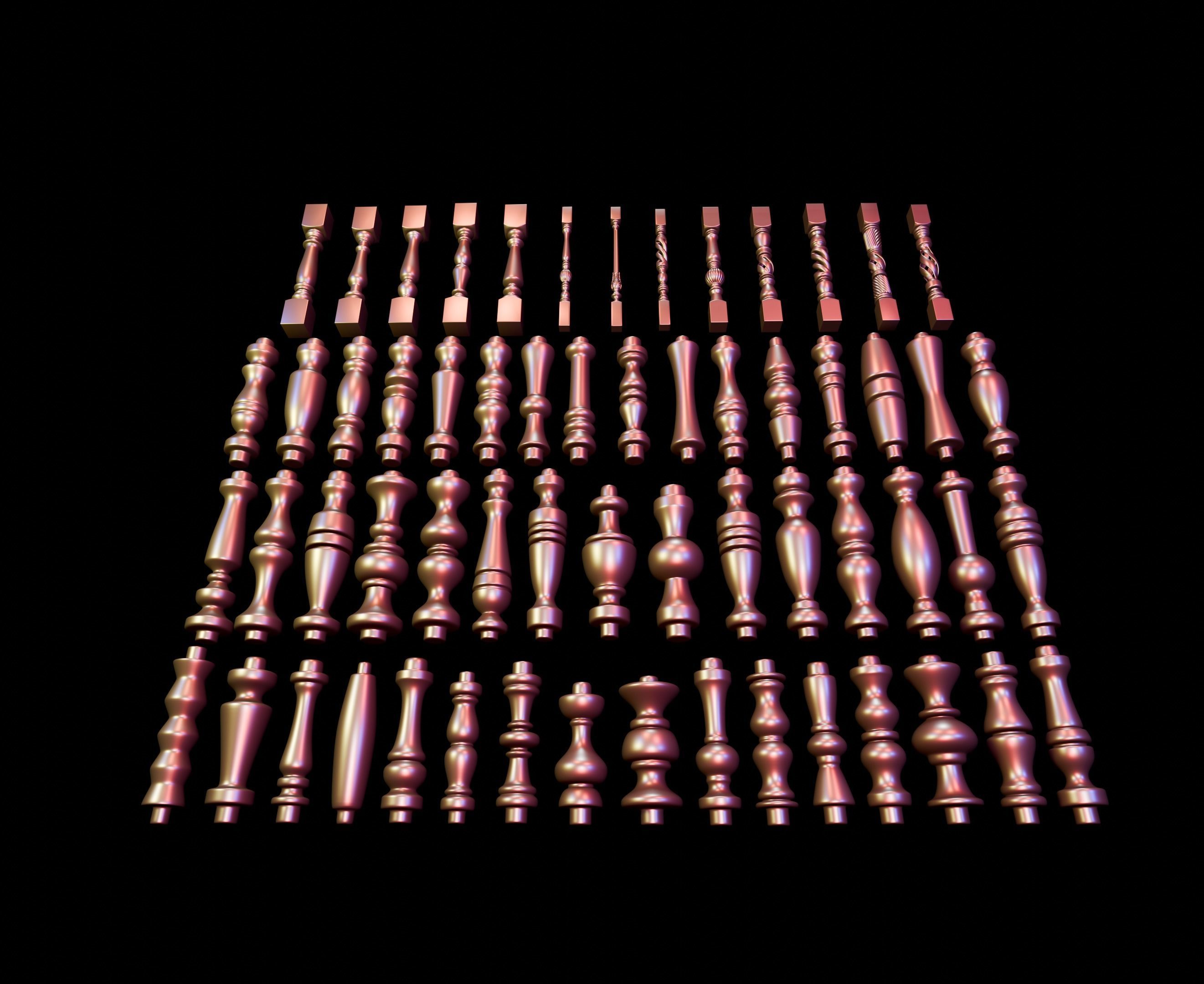 Balusters 60 3D model_5