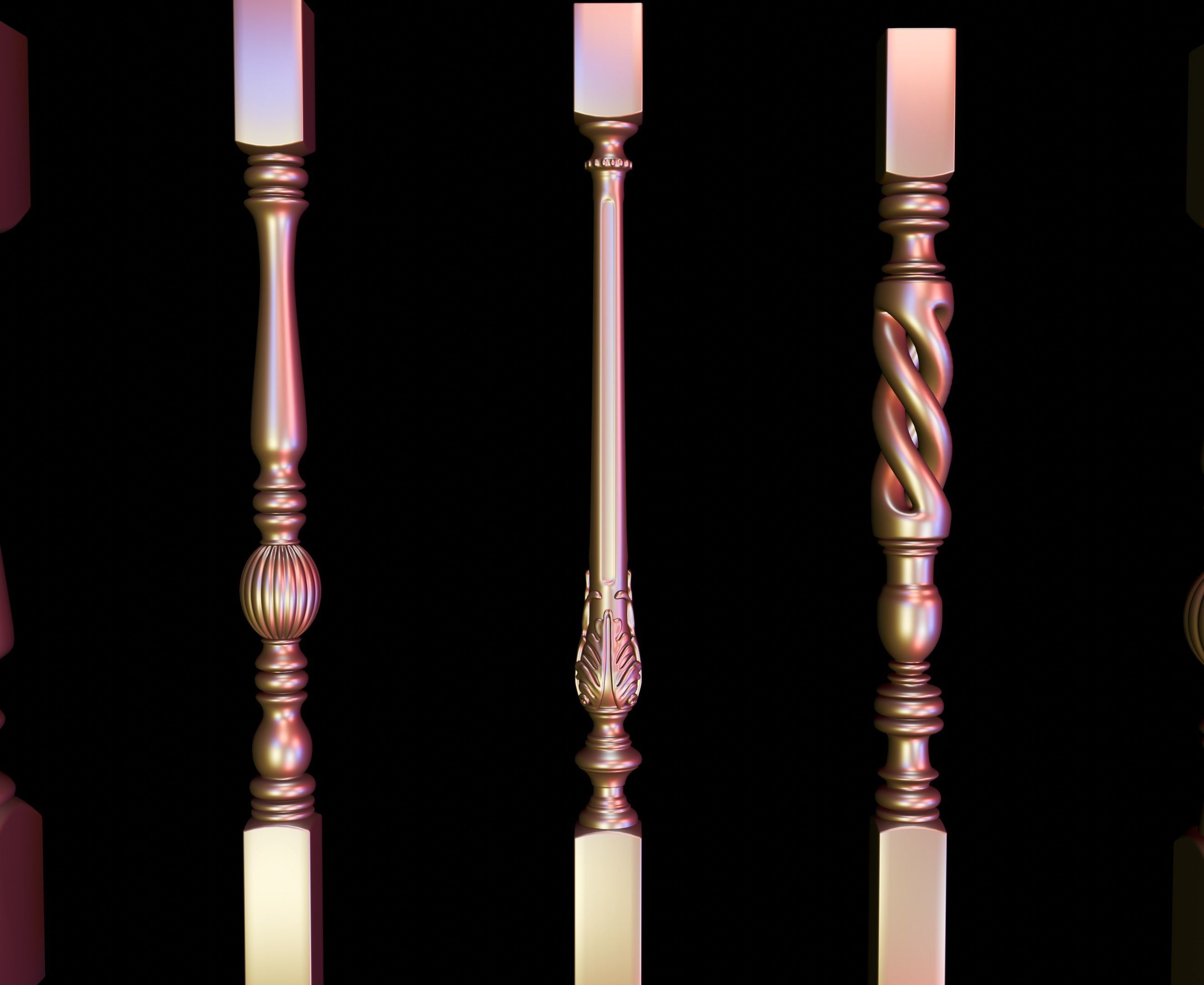 Balusters 60 3D model_2