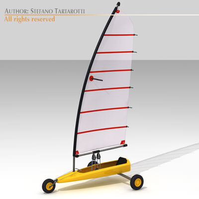 Land yacht 3D model_8