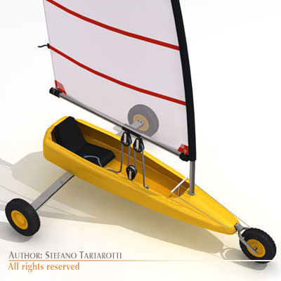 Land yacht 3D model_6