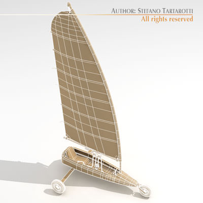 Land yacht 3D model_4