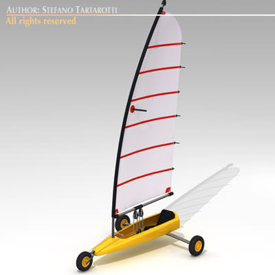 Land yacht 3D model_9