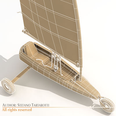 Land yacht 3D model_7