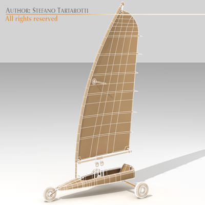 Land yacht 3D model_2