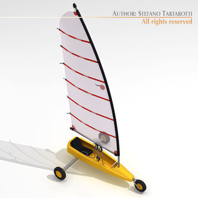 Land yacht 3D model_5