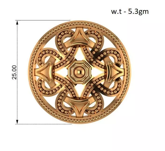 Star Mandala Pendant 3D print model