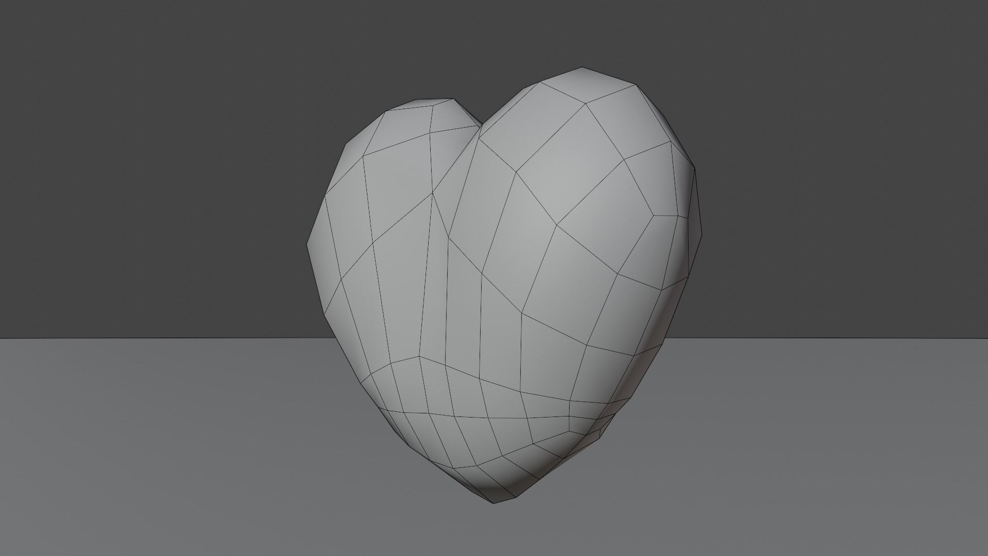Heart Simple - Hand Painted Free 3D model_4