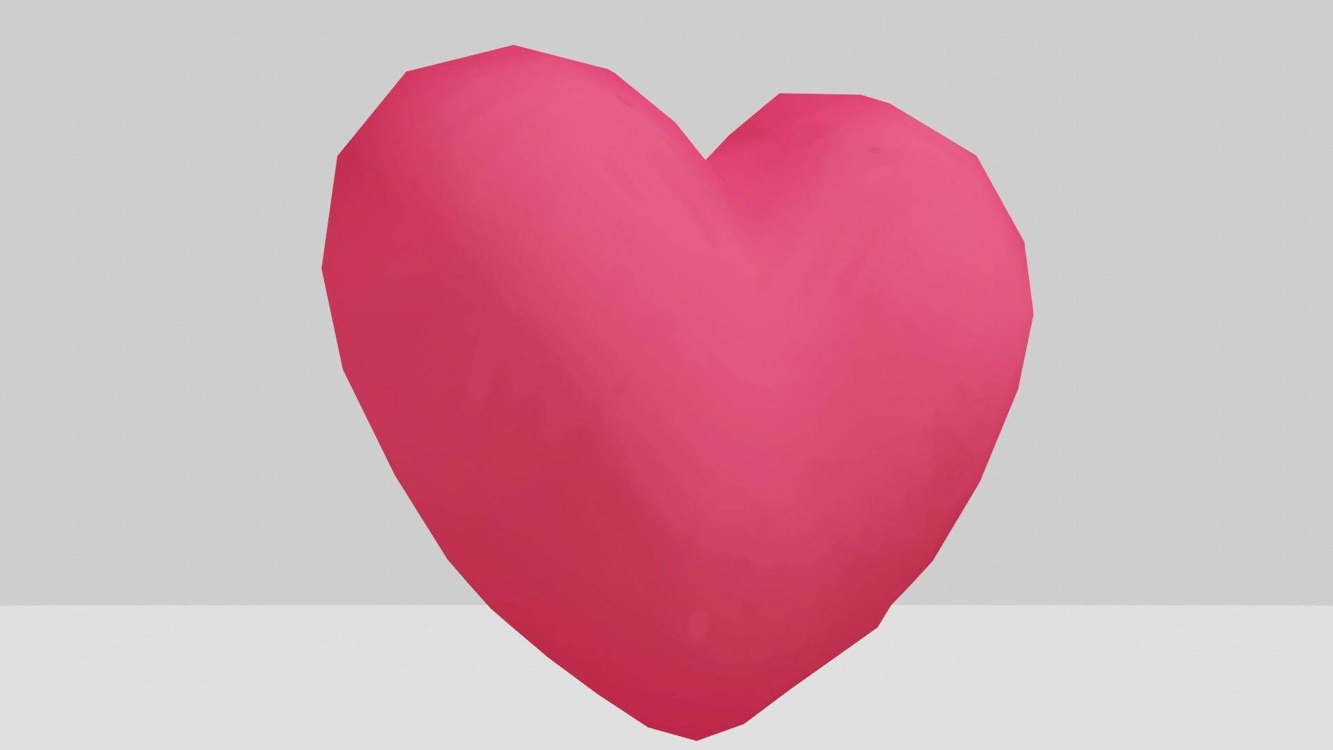 Heart Simple - Hand Painted Free 3D model_2