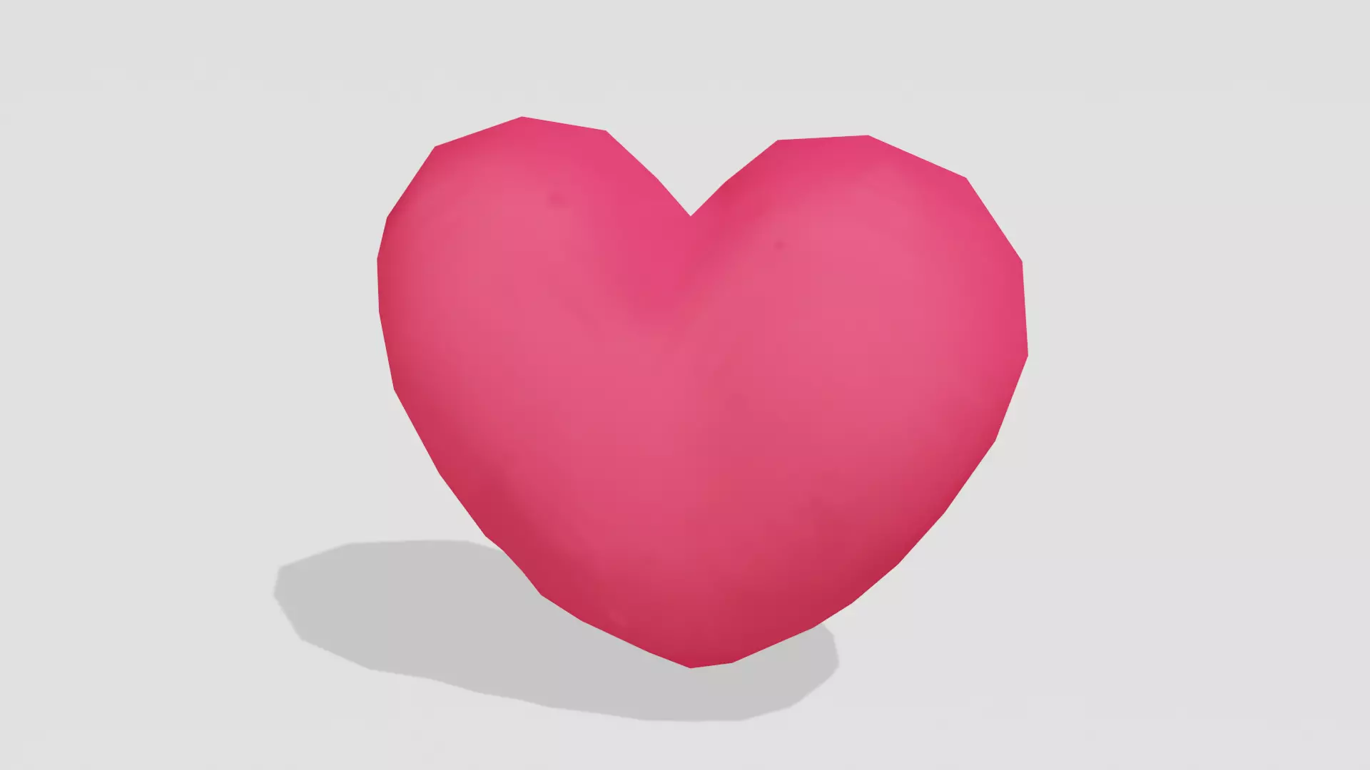 Heart Simple - Hand Painted Free 3D model_0