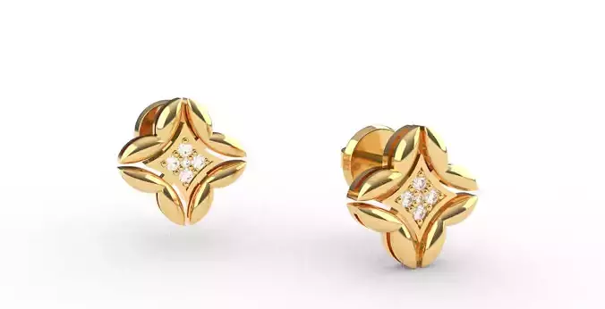 earrings small flowers 1