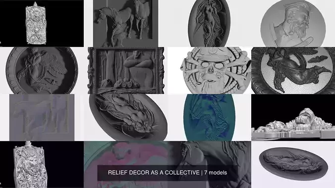 RELIEF DECOR AS A COLLECTIVE 3D Model Collection