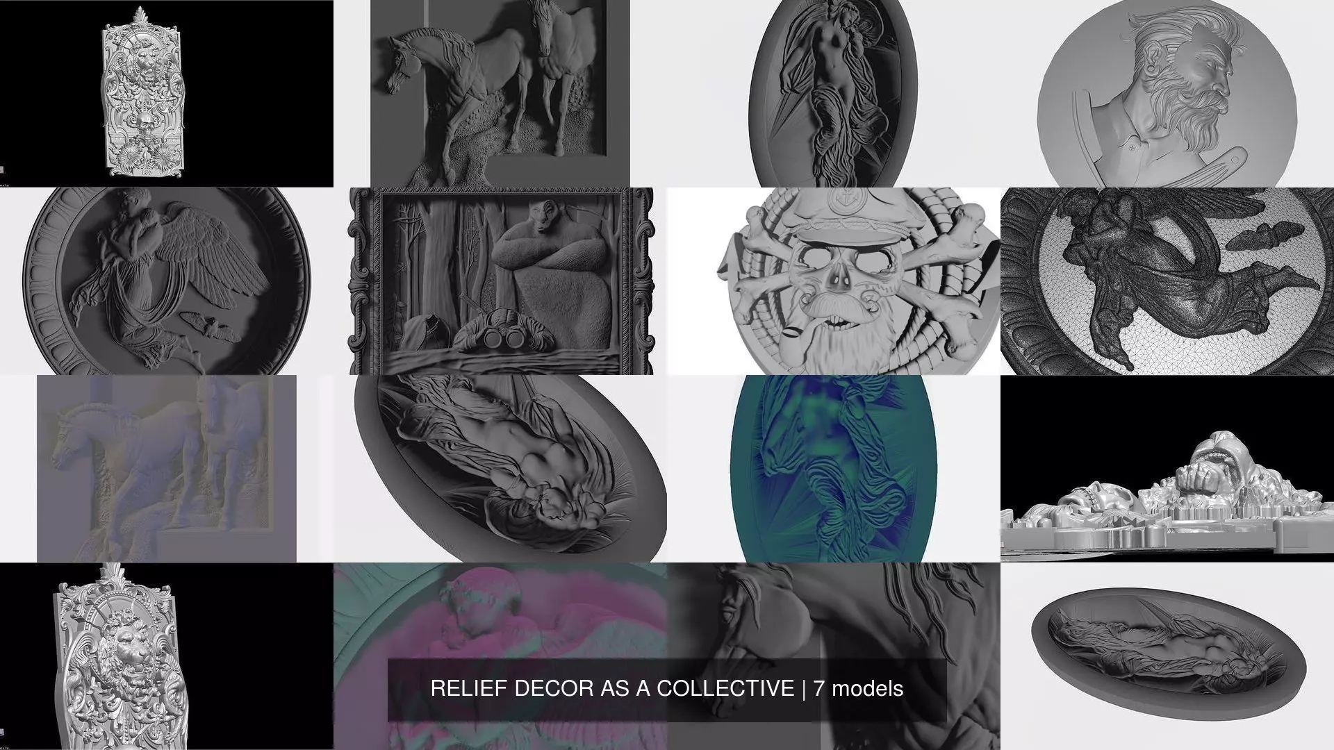 RELIEF DECOR AS A COLLECTIVE 3D Model Collection_0