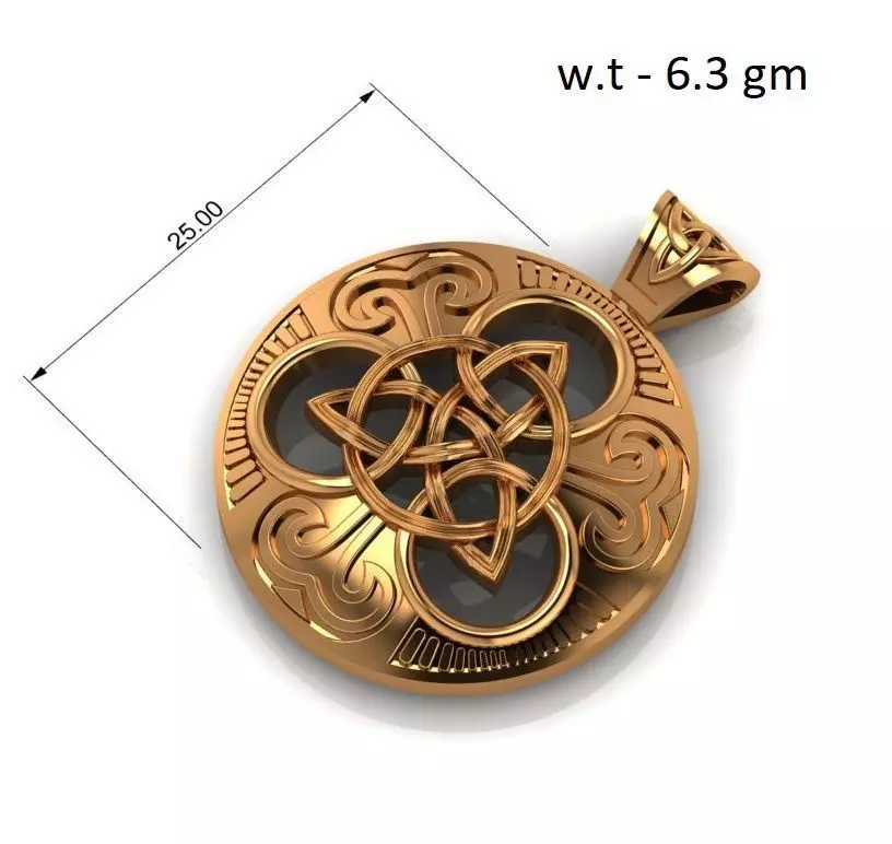 Celtic Knot Pendant 3D print model_0
