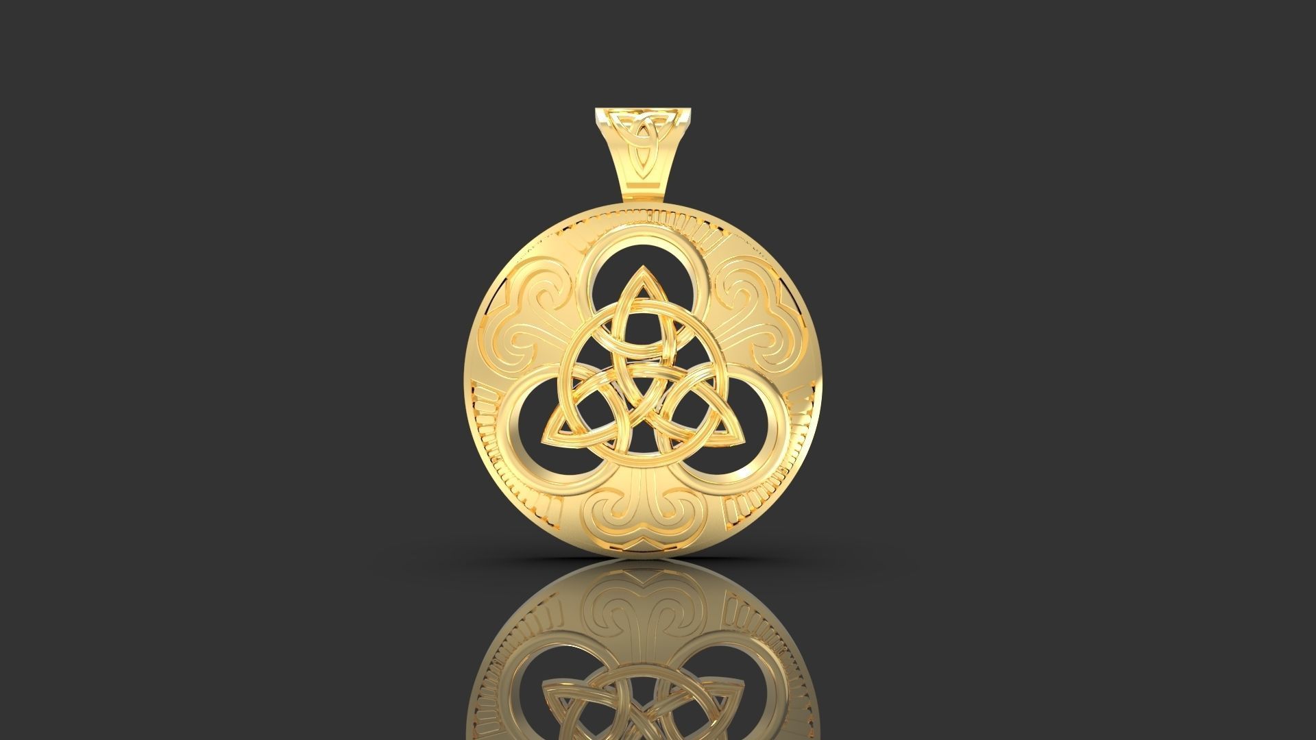 Celtic Knot Pendant 3D print model_1