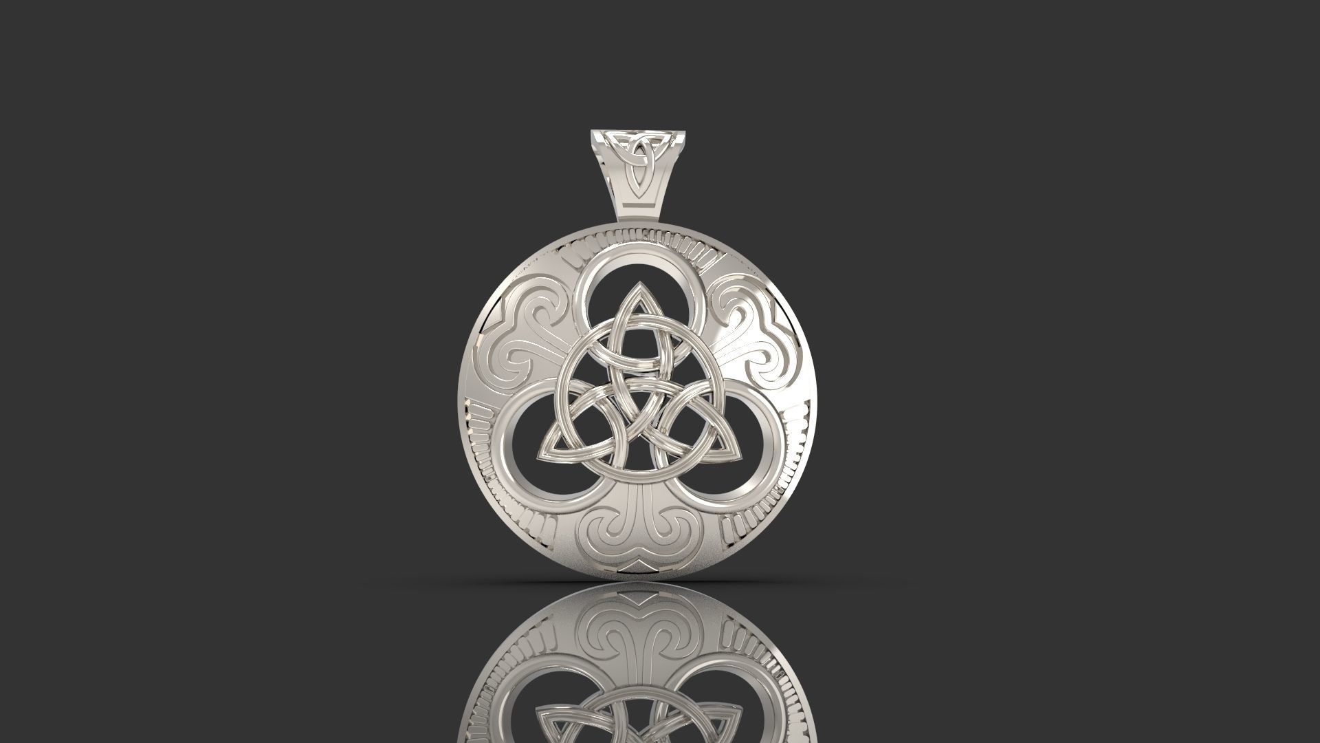 Celtic Knot Pendant 3D print model_2