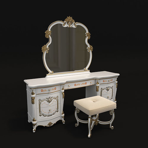 Classic European style Dressing Table 3 3D model