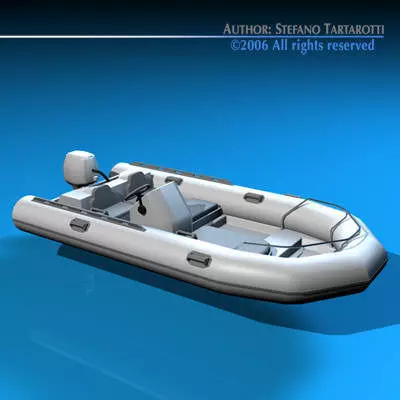 Zodiac boat 3D model_0