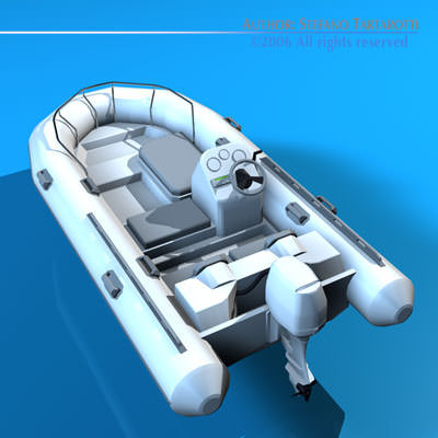 Zodiac boat 3D model_5