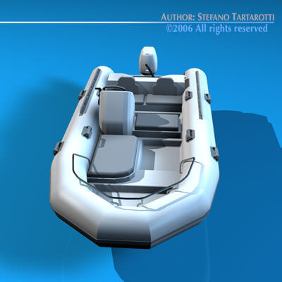 Zodiac boat 3D model_4
