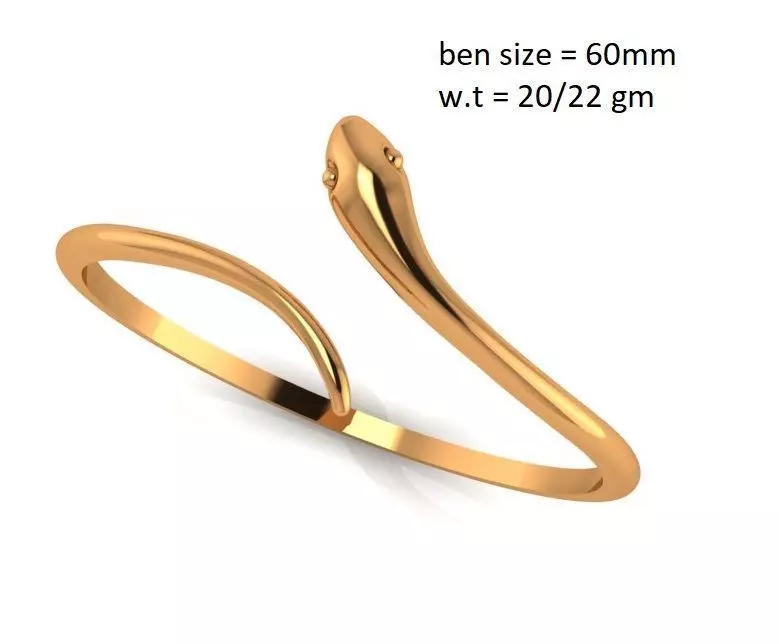 Open Snake Bangle Free 3D print model_0