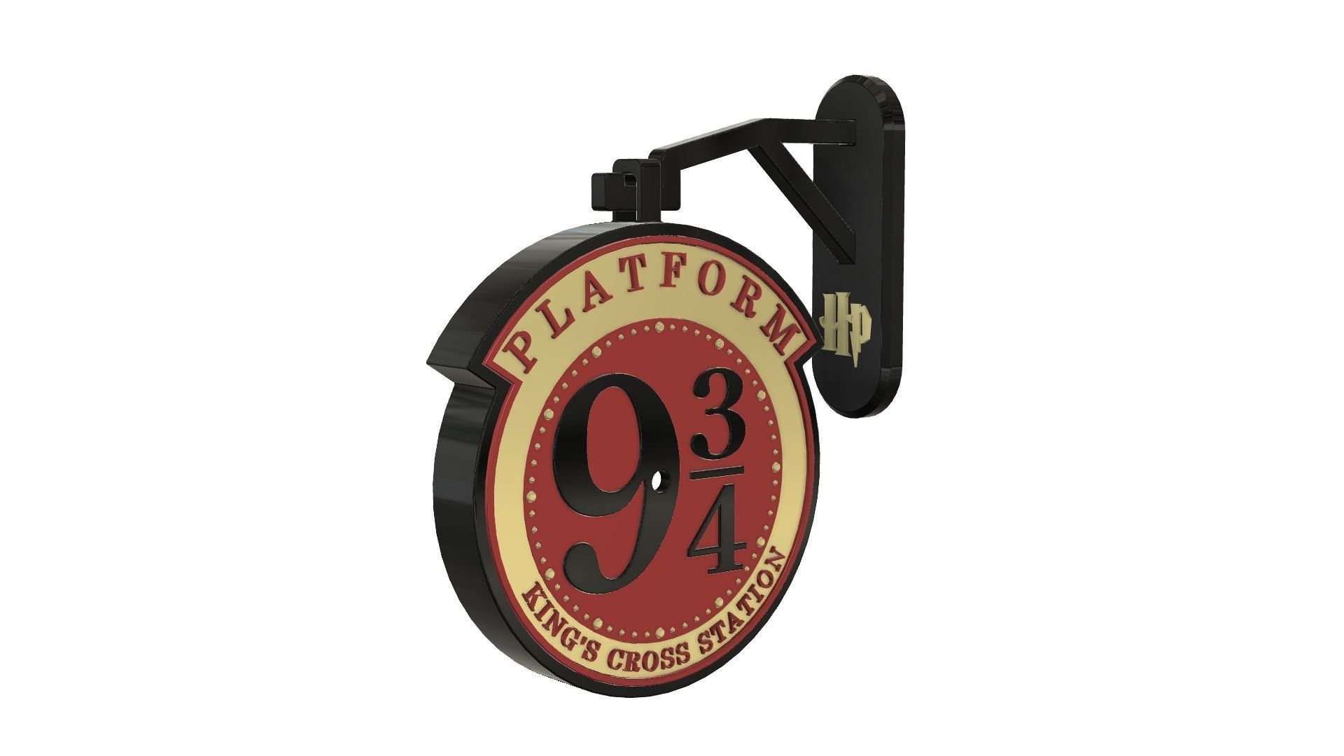 Harry Potter Wall Clock Platform 3D print model_5