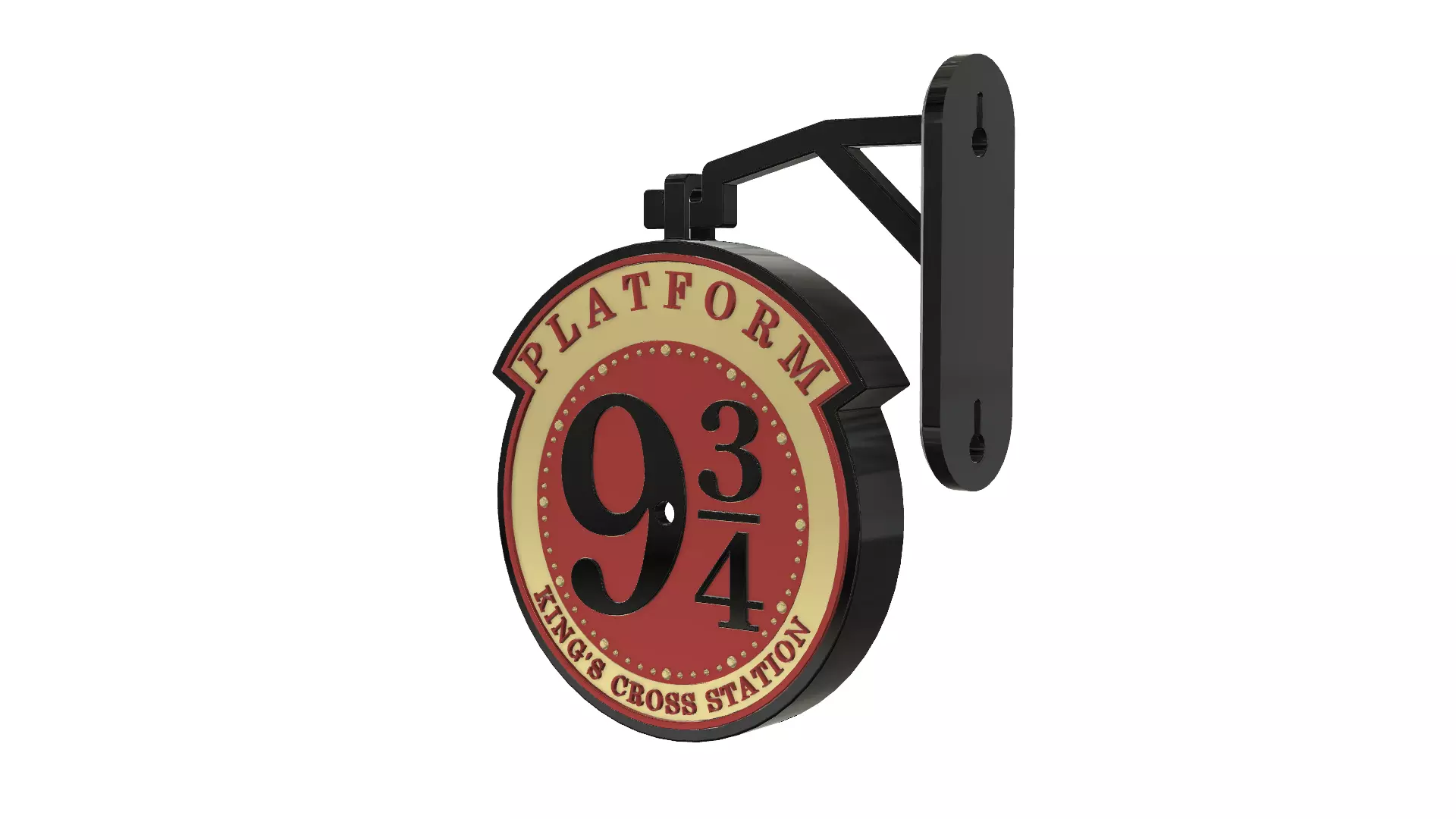 Harry Potter Wall Clock Platform 3D print model_0