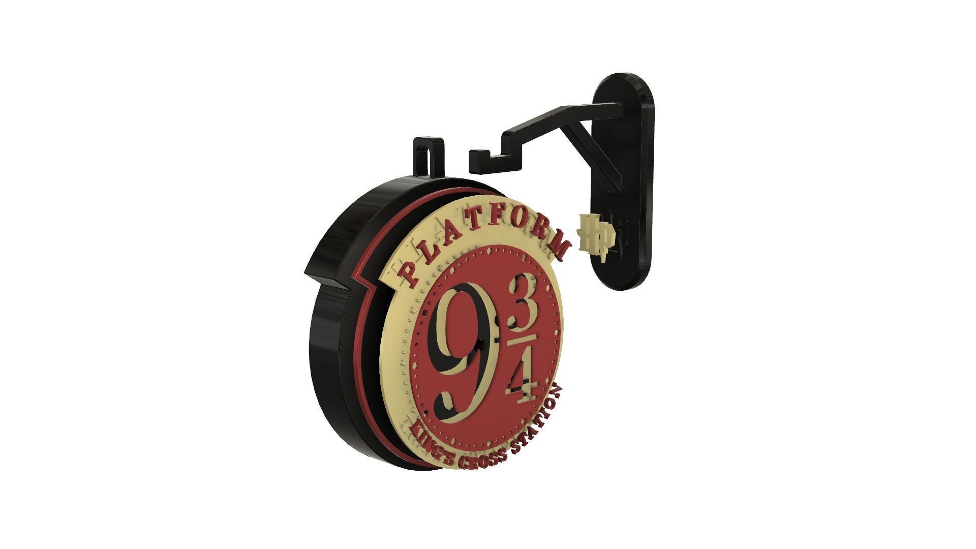 Harry Potter Wall Clock Platform 3D print model_4
