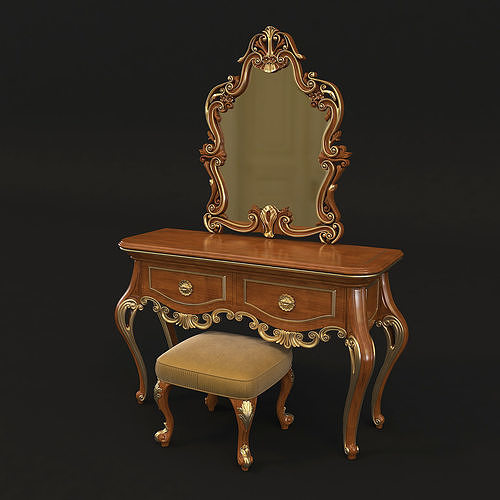 Classic European style Dressing Table 8 3D model