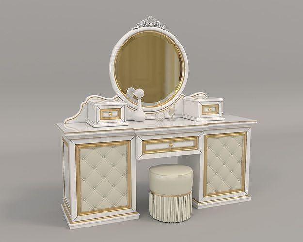 Classic European style Dressing Table 9 3D model