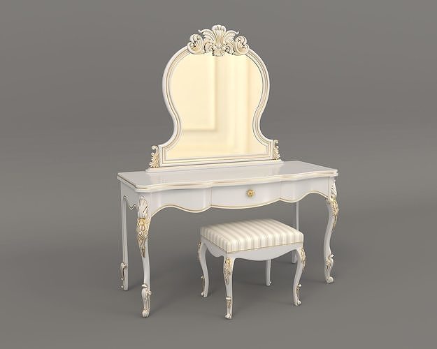 Classic European style Dressing Table 11 3D model