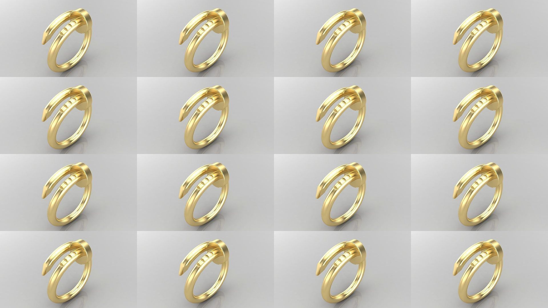 C9 Women rings different size 35 3D Model Collection_1