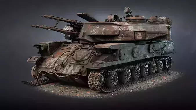 ZSU-23-4 Shilka Destroyed Game Ready