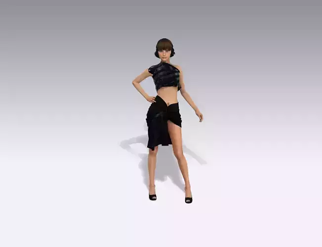 3d black skirt 3d black crop top