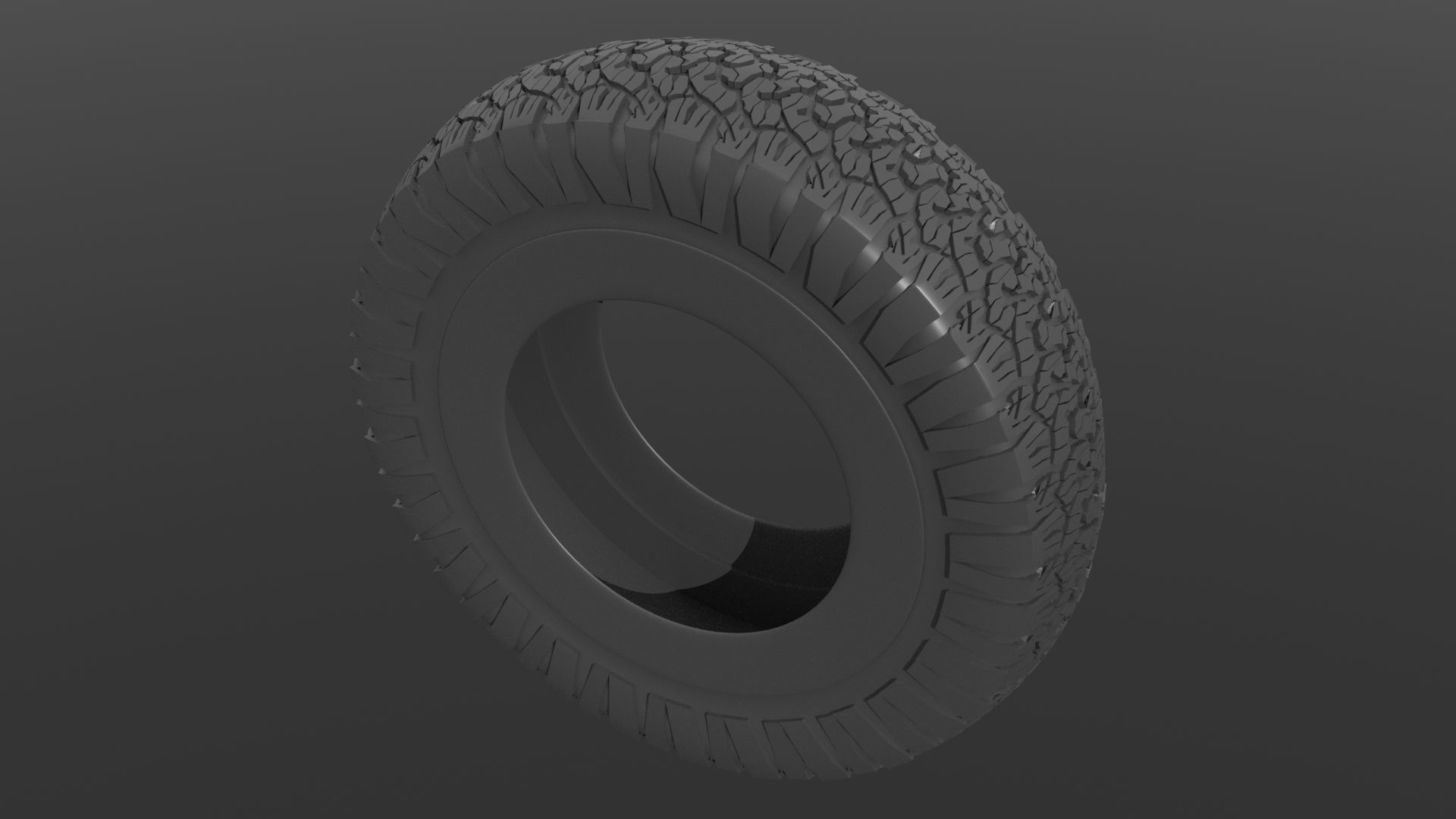 BF Goodrich AT KO2 Offroad Tire 3D Model 3D model in Modo 3D model_2