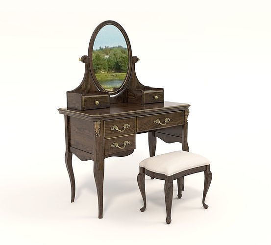 Classic European style Dressing Table 13 3D model