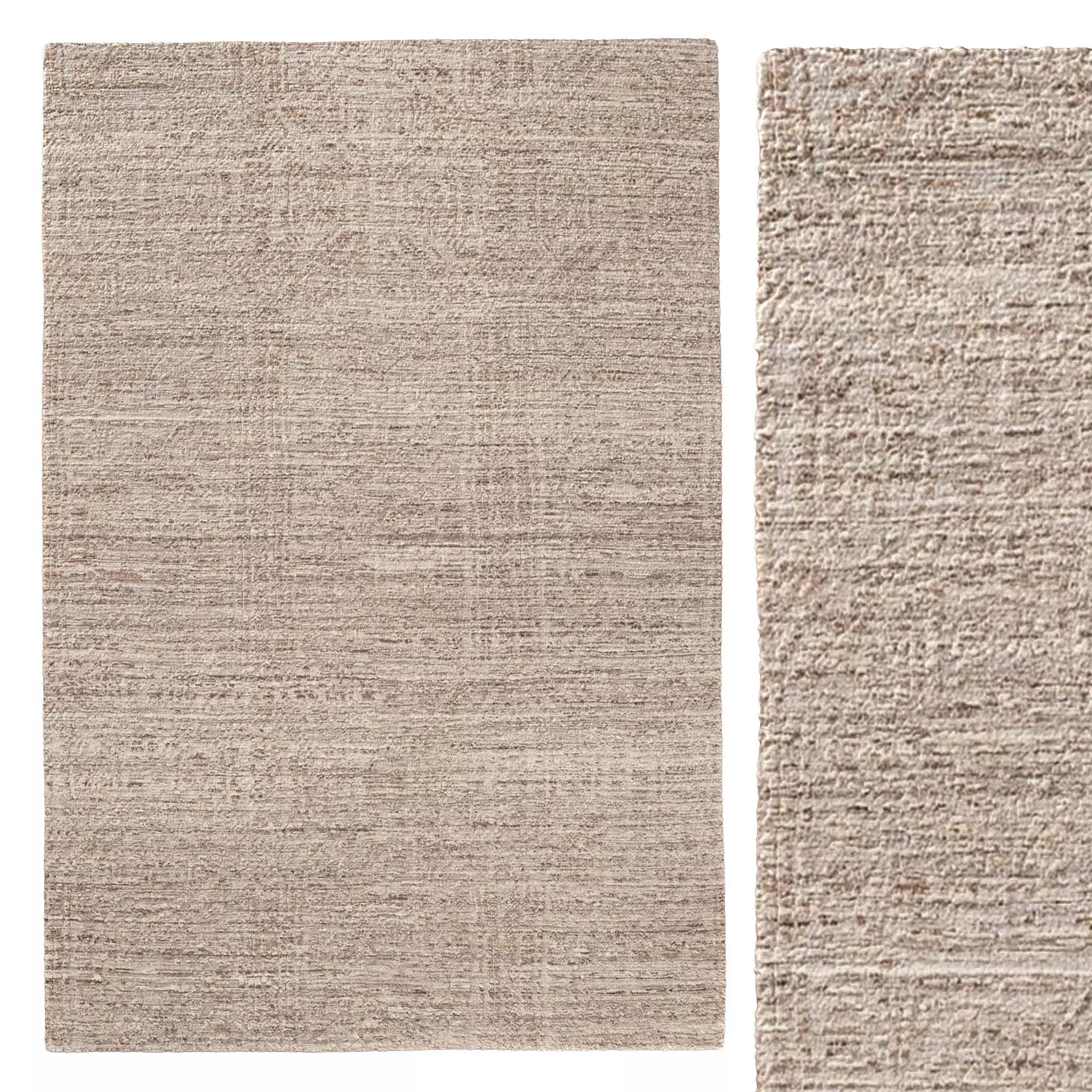 TALAL WOOL RUG brown 3D model_0