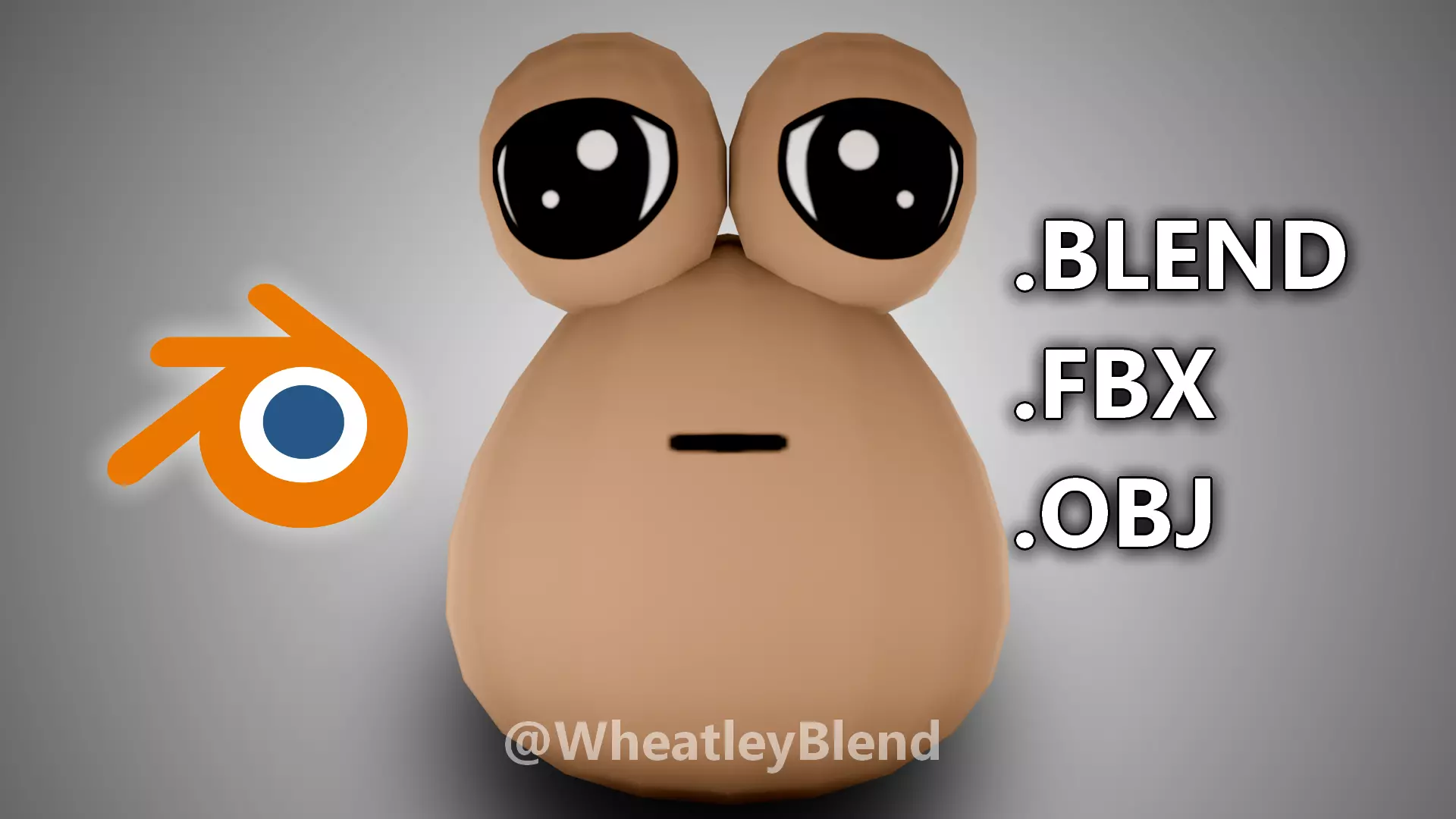 SAD POU Low-poly 3D model