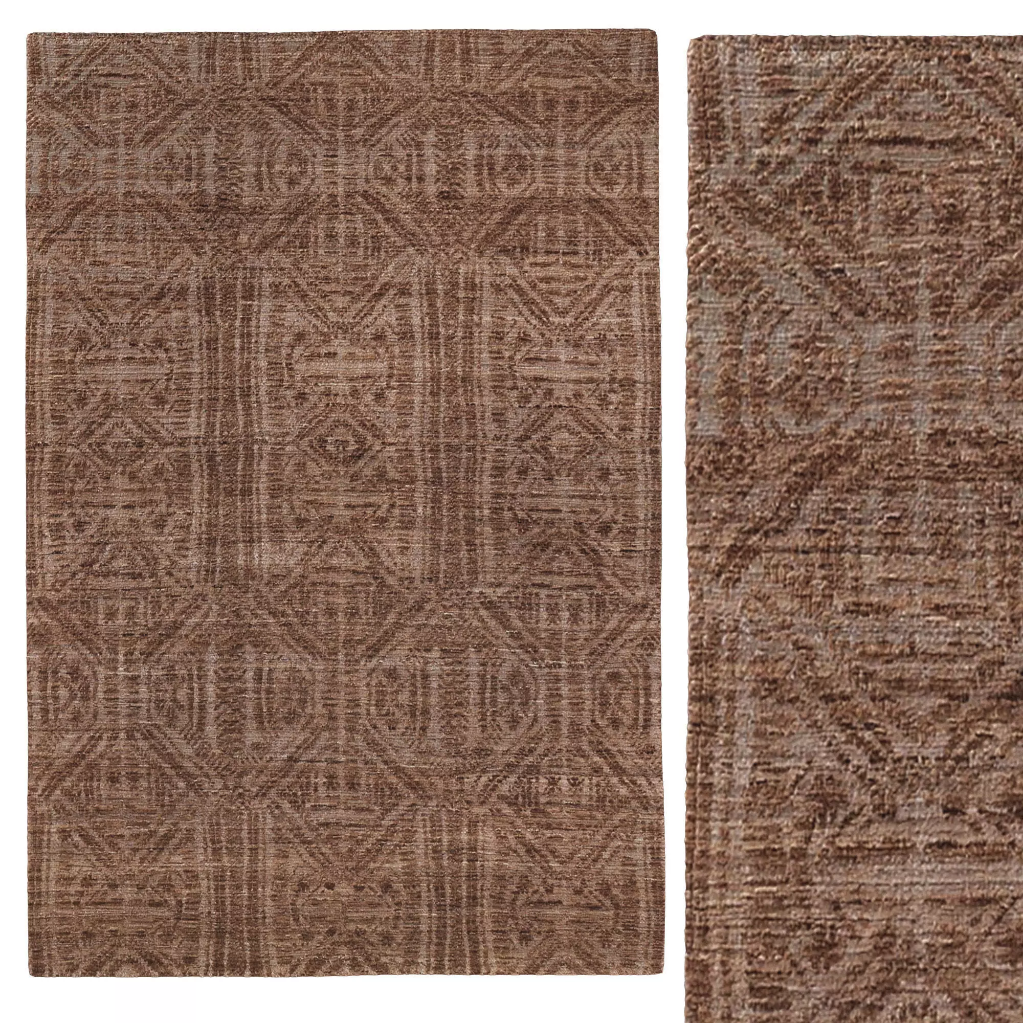 TALAL WOOL RUG burnt 3D model_0