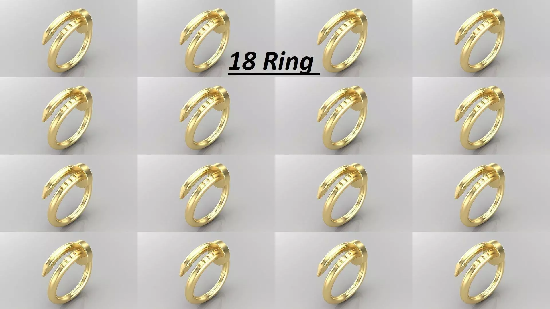 C10 Women rings different size 18 3D Model Collection_0