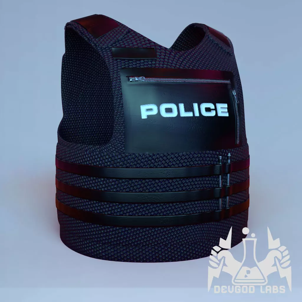 Game Ready Police Officer Vest Low-poly 3D model