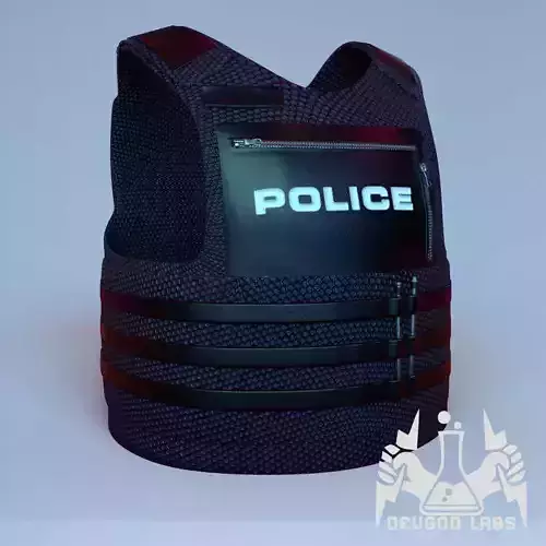  Game Ready Police Officer Vest Low-poly 3D model