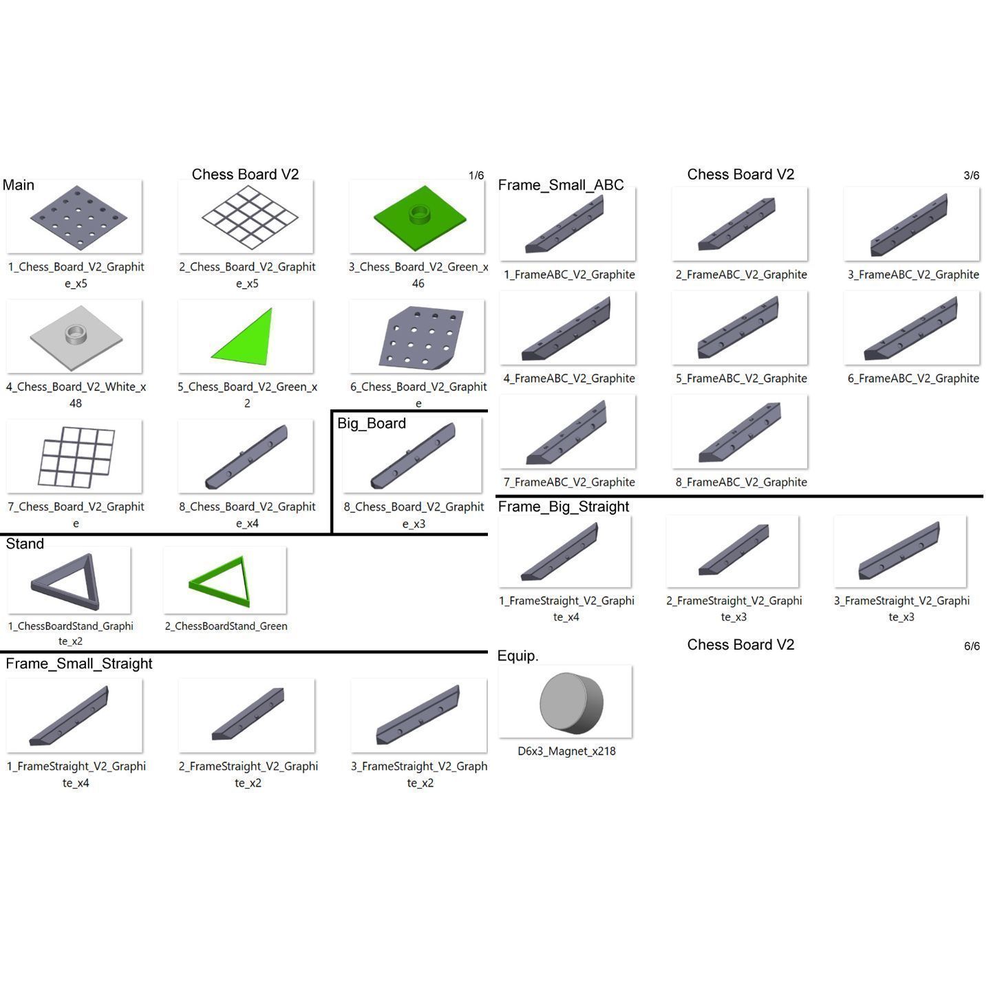 Cube Chess Board - Printable 3d model - STL files - Type 2 3D print model_20