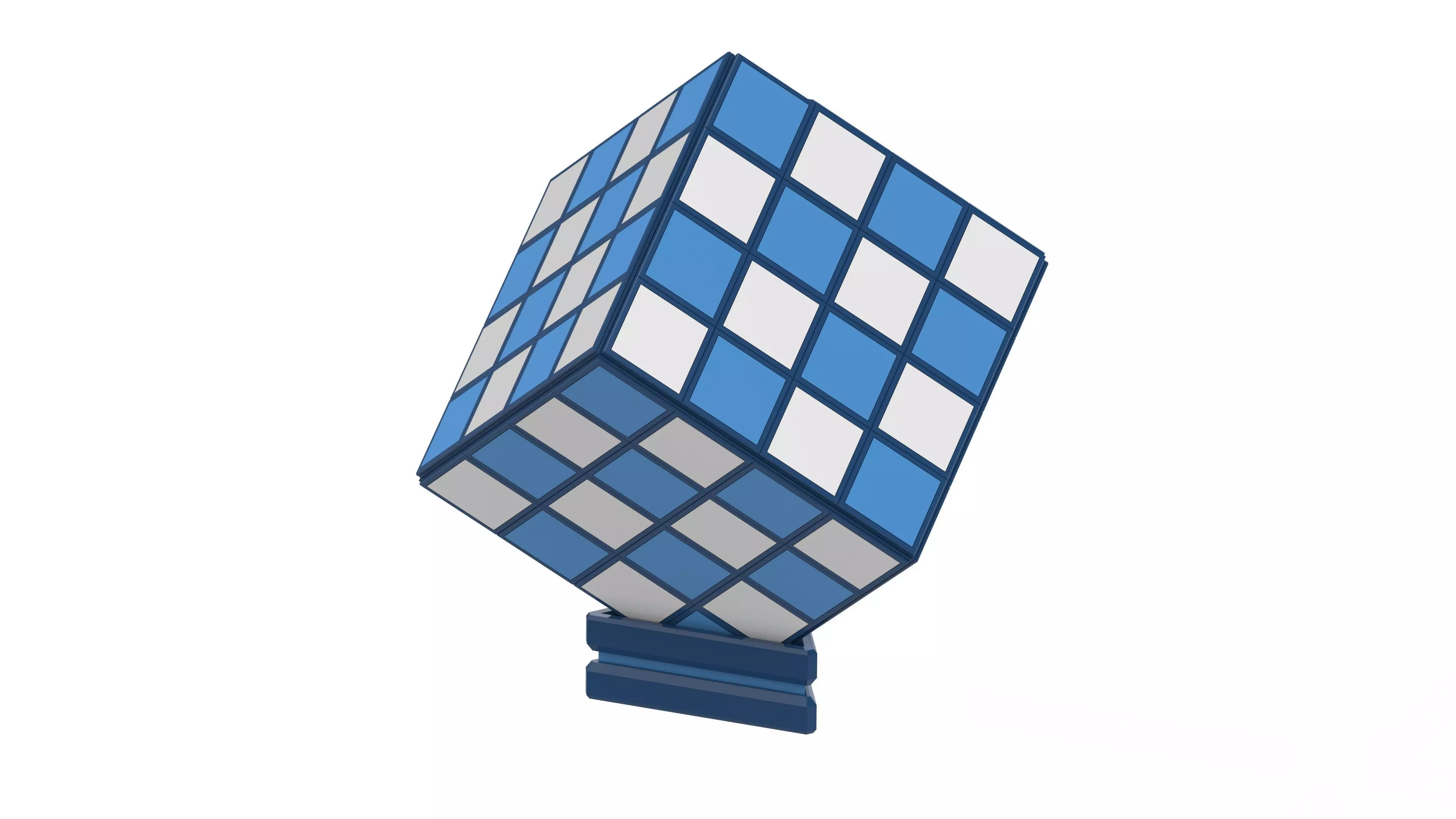 Cube Chess Board - Printable 3d model - STL files - Type 2 3D print model_0
