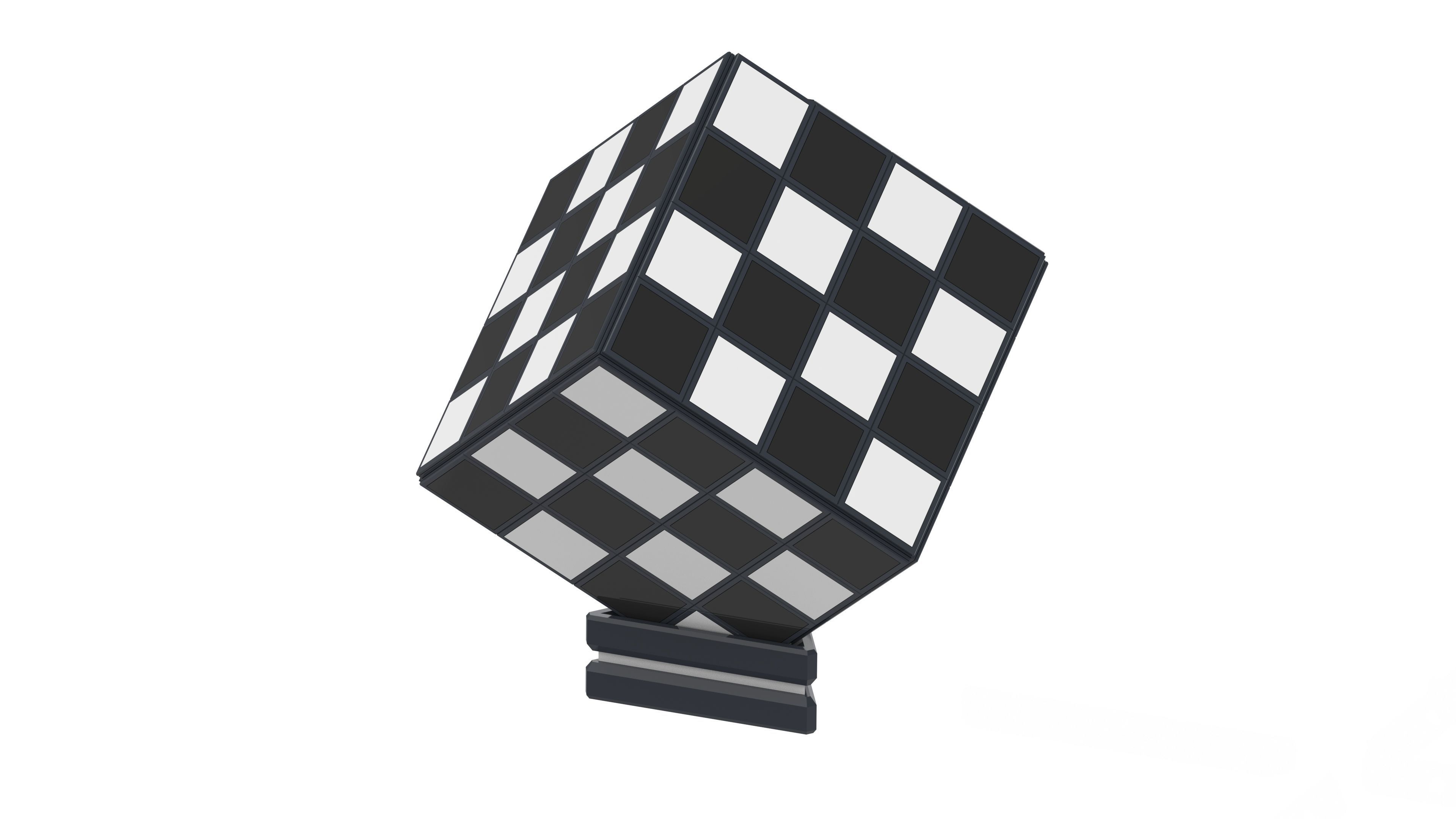Cube Chess Board - Printable 3d model - STL files - Type 2 3D print model_2