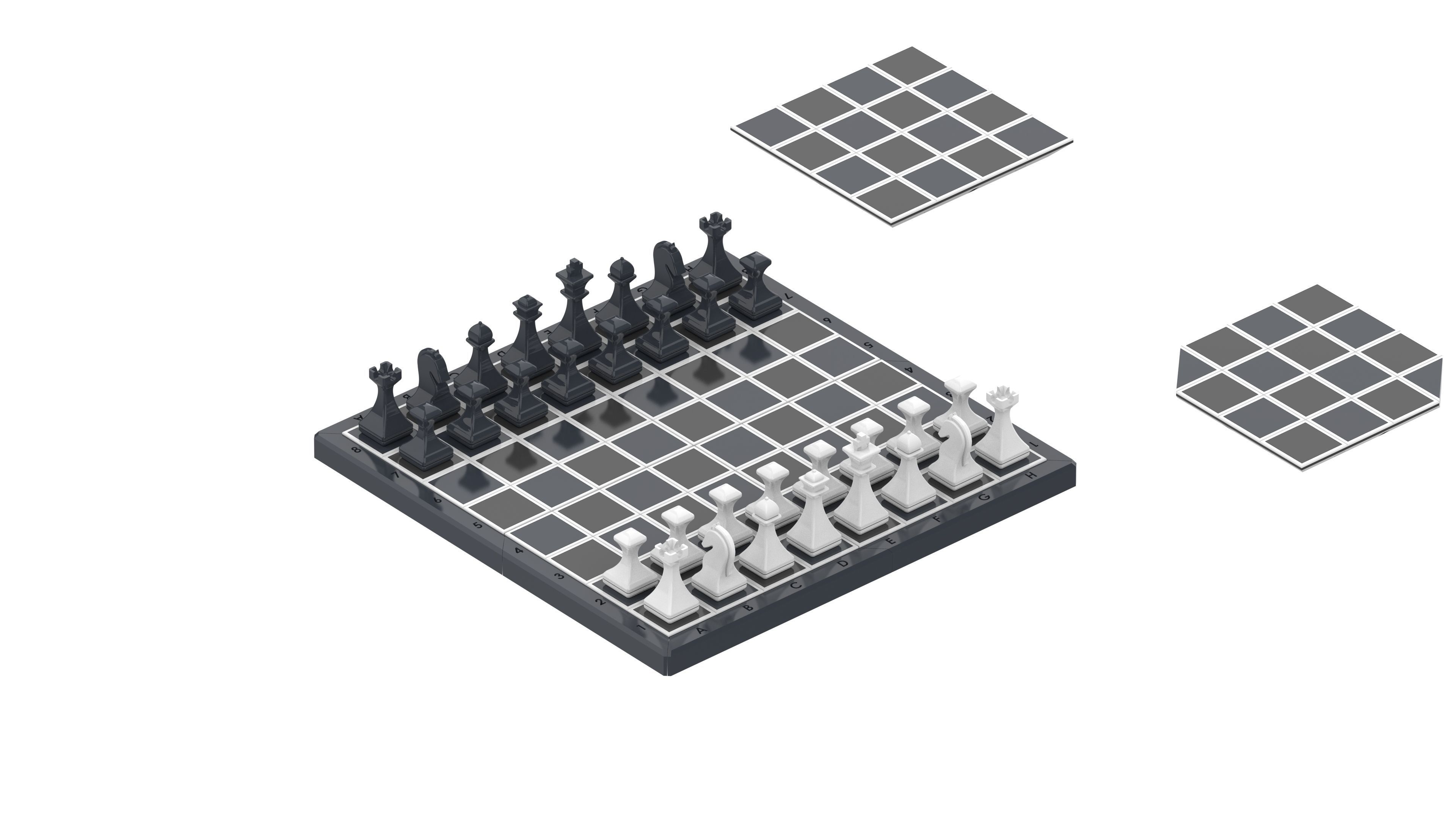 Cube Chess Board - Printable 3d model - STL files - Type 2 3D print model_15