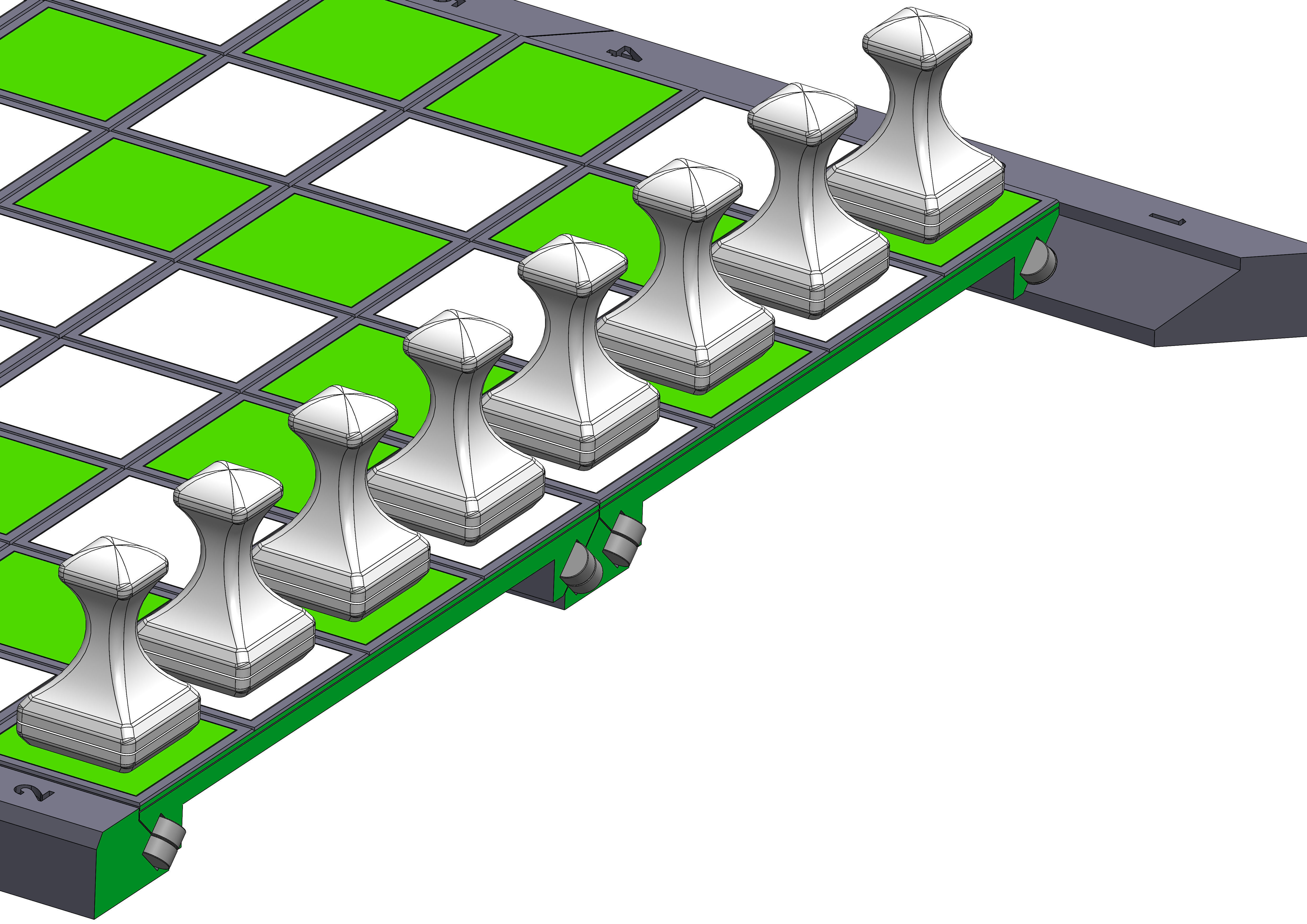Cube Chess Board - Printable 3d model - STL files - Type 2 3D print model_26