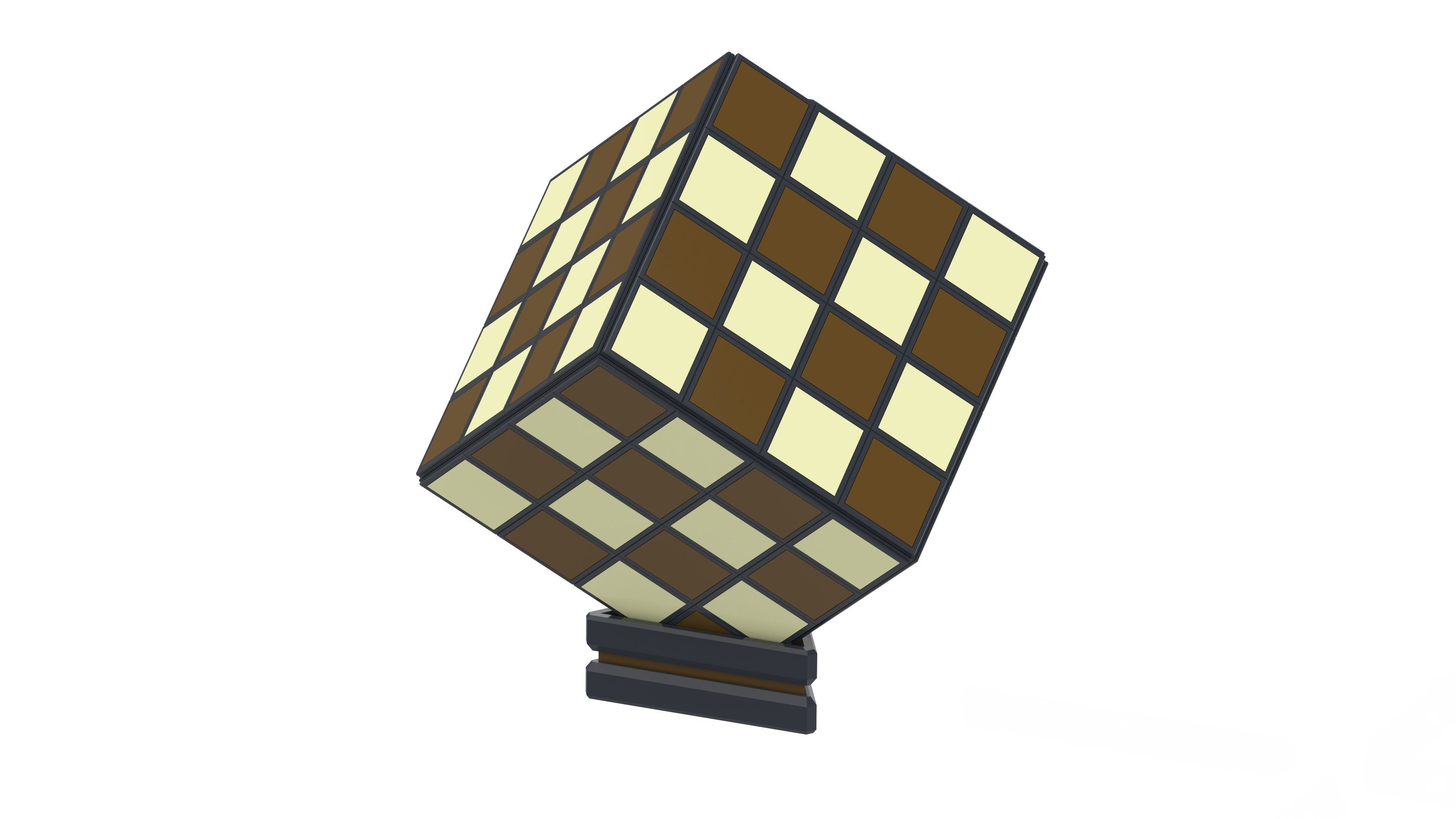 Cube Chess Board - Printable 3d model - STL files - Type 2 3D print model_6